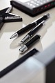 Set with ballpen and fountain pen,colour black, silver