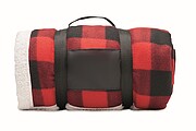 Sherpa lined fleece blanket