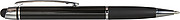 Shiny ballpen with matching coloured rubber grip