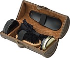 Shoe polishing case, brown