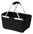 Shopper basket with zip pocket, black