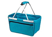 Shopper basket with zip pocket, turquise