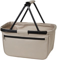 Shopper basket with zip pocket, turquise $ $