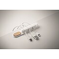 Silicone cable organiser, white