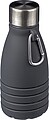 Silicone foldable drinking bottle 550 ml Erin, black