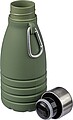 Silicone foldable drinking bottle 550 ml Erin, green