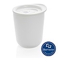 Simplistic antimicrobial coffee tumbler, white