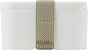 Single layer lunch box, white/grey