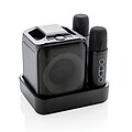 Singvibe RCS recycled plastic karaoke set with double mic, black