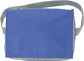 Six can polyester cooler bag.Pale blue