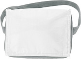 Six can polyester cooler bag.White