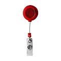 Ski pass holder with 80cm cordRed