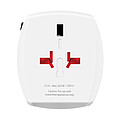 SKROSS World Travel Adapter MUV 2-pole with USB A and C, white