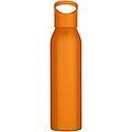 Sky 650 ml RCS recycled single wall stainless steel water bottle, orange