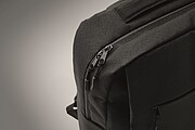 Slim backpack in 600D RPET polyester and 210D lining