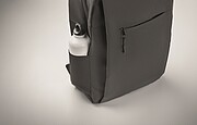 Slim backpack in 600D RPET polyester and 210D lining