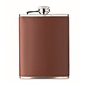 Slim hip flask 200 ml, brown