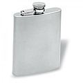 Slim hip flask, matt silver