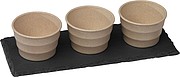 Small bowls set with slate board