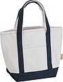 Small carrier bag made from recycled cotton, beige