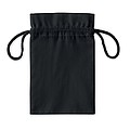 Small gift cotton draw cord bag. Size approx. 14 x 22cm. 105 gr/m2.
