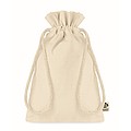 Small gift draw cord in organic cotton
