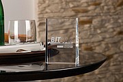 Small rectangular glass block, transparent