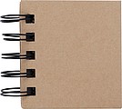 Small ring-binder with sticky notes, brown