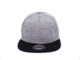 Snap melange cap, melange grey/black