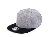 Snap melange cap, melange grey/black