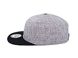 Snap melange cap, melange grey/black