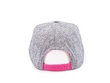 Snap melange cap, melange grey/fuchsia