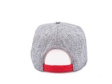 Snap melange cap, melange grey/red