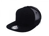 Snap mesh cap, black