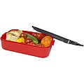 Snappy lunch box and cutlery set, red