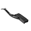 Snow brush in PET with soft finish hair on the tips with integrated ice scraper