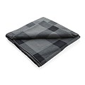 Soft plaid fleece blanket, anthracite