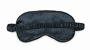 Soft polyester eye mask, stone grey