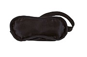 Soft sleeping mask, adjustable elastic band with plastic closure,colour black