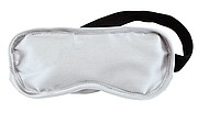 Soft sleeping mask, adjustable elastic band with plastic closure,colour silver