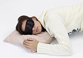Soft sleeping mask, adjustable elastic band with plastic closure,colour silver