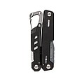 Solid multitool with carabiner, black