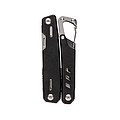 Solid multitool with carabiner, black