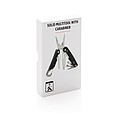 Solid multitool with carabiner, black