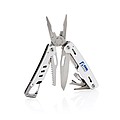 Solid multitool with carabiner, silver