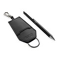 SP Tula RCS certified recycled PU key holder and pen set, black
