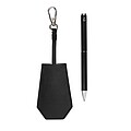 SP Tula RCS certified recycled PU key holder and pen set, black