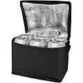 Spectrum 6-can recycled non-woven cooler bag 4L, solid black