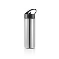 Sport bottle with straw, silver
