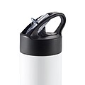 Sport bottle with straw, white